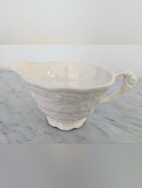 Steubenville Rose Point Creamer White Ironstone Vintage